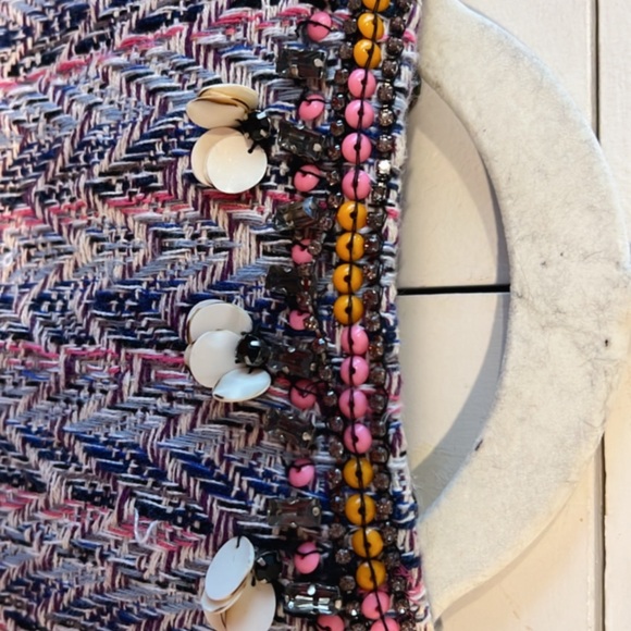 Anthropologie Embellished Tweed Blazer Floral
Beaded Jacket Boho chic - Picture 10 of 10